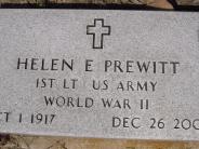 OK, Grove, Olympus Cemetery, Prewitt, Helen E. Military Headstone