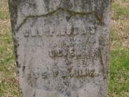 OK, Grove, Olympus Cemetery, Lucas, Jno. P. Military Headstone (Close Up)