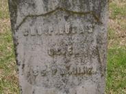 OK, Grove, Olympus Cemetery, Lucas, Jno. P. Military Headstone (Close Up)