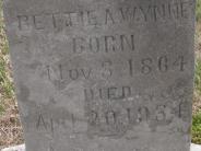 OK, Grove, Olympus Cemetery, Wynne, Bettie A. Headstone (Close Up)