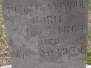 OK, Grove, Olympus Cemetery, Wynne, Bettie A. Headstone (Close Up)
