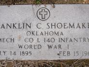 OK, Grove, Olympus Cemetery, Shoemaker, Franklin C. Military Headstone