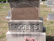 OK, Grove, Olympus Cemetery, Rogers, Thomas T. & Nancy E. Headstone (Back View)