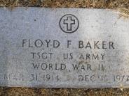 OK, Grove, Olympus Cemetery, Baker, Floyd F. Military Headstone