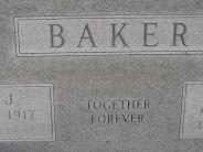 OK, Grove, Olympus Cemetery, Baker, Floyd F. & Sybil J. Headstone (Close Up)