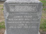 OK, Grove, Olympus Cemetery, Freeman, James Frank & Lon E. Headstone (Close Up)