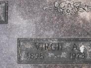 OK, Grove, Olympus Cemetery, Miller, Virgil A. Headstone (Close Up)