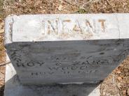 OK, Grove, Olympus Cemetery, Wood, Infant Son Headstone (Top View)