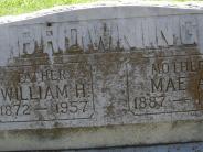 OK, Grove, Olympus Cemetery, Browning, William H. & Mae A. Headstone (Close Up)