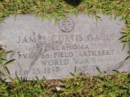 OK, Grove, Olympus Cemetery, Gault, James Curtis Military Footstone