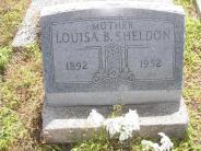 OK, Grove, Olympus Cemetery, Sheldon, Louisa B. Headstone (2nd Stone)
