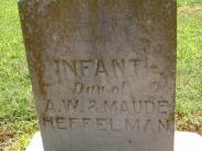 OK, Grove, Olympus Cemetery, Heffelman, Infant Daughter Headstone (Close Up)