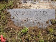 OK, Grove, Olympus Cemetery, Davis, Alford Riley Headstone (2nd View)