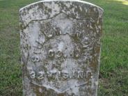 OK, Grove, Olympus Cemetery, Pike, Stillman Military Headstone (Close Up)