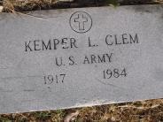 OK, Grove, Olympus Cemetery, Clem, Kemper L. Military Headstone