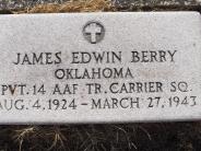 OK, Grove, Olympus Cemetery, Berry, James Edwin Military Headstone