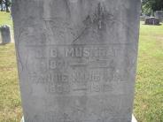 OK, Grove, Olympus Cemetery, Muskrat, D. D. & Fannie N. Headstone (Close Up)