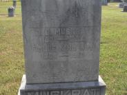 OK, Grove, Olympus Cemetery, Muskrat, D. D. & Fannie N. & Infant Daughter Headstone (Front View)