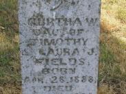 OK, Grove, Olympus Cemetery, Fields, Burtha W. Headstone (Close Up)