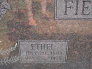 OK, Grove, Olympus Cemetery, Fields, Ethel Headstone (Close Up)
