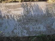 OK, Grove, Olympus Cemetery, Lybarger, Barton W. Military Headstone