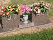 OK, Grove, Olympus Cemetery, Currey, Ben F. & Clara E. Headstone (Back View)