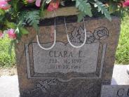 OK, Grove, Olympus Cemetery, Currey, Clara E. Headstone (Close Up)