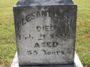 OK, Grove, Olympus Cemetery, Cheek, Plesant Headstone (Close Up)