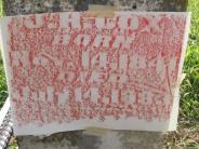 OK, Grove, Olympus Cemetery, Cox, Almeda Headstone (Wife Rubbing Close Up)