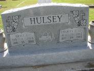 OK, Grove, Olympus Cemetery, Hulsey, Charles L. & Grace C. Headstone (Close Up)