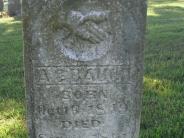 OK, Grove, Olympus Cemetery, Bauch, A. C. Headstone (Close Up)