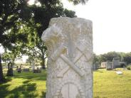 OK, Grove, Olympus Cemetery, Camp, Claude F. Headstone (Emblem)