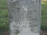 OK, Grove, Olympus Cemetery, Camp, Alex C. Headstone (Close Up)