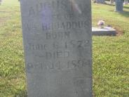 OK, Grove, Olympus Cemetery, Broaddus, Augusta Headstone (Close Up)