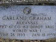 OK, Grove, Olympus Cemetery, Graham, Garland Military Headstone
