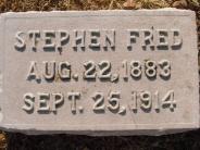 OK, Grove, Olympus Cemetery, Cox, Stephen Fred Headstone (Close Up)
