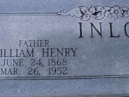 OK, Grove, Olympus Cemetery, Inlow, William Henry Headstone (Close Up)