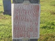 OK, Grove, Olympus Cemetery, Sutton, Wm. D. Headstone (Rubbing)