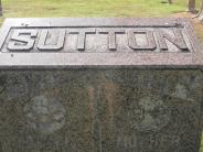 OK, Grove, Olympus Cemetery, Sutton, William H. & Harriet R. Headstone (Top View)