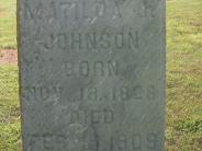 OK, Grove, Olympus Cemetery, Johnson, Matilda J. (Baker) Headstone View 2