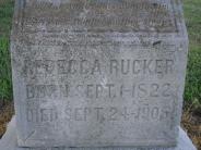 OK, Grove, Olympus Cemetery, Rucker, Rebecca Headstone (Close Up)