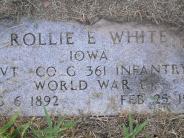 OK, Grove, Olympus Cemetery, White, Rollie E. Military Headstone