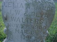 OK, Grove, Olympus Cemetery, Walters, Lelia A. Headstone (Close Up)