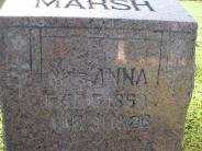 OK, Grove, Olympus Cemetery, Marsh, Anna (Mrs.) Headstone (Close Up)