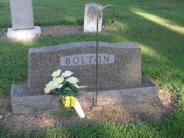 OK, Grove, Olympus Cemetery, Bolton, Henry L. & Bertha E. Headstone (Back View)