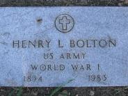 OK, Grove, Olympus Cemetery, Bolton, Henry L. Military Headstone