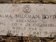 OK, Grove, Olympus Cemetery, Boyd, Alma Sherman Military Headstone