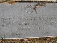 OK, Grove, Olympus Cemetery, Kirkman, Marie (Stroupe) Military Headstone