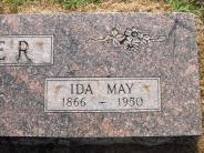 OK, Grove, Olympus Cemetery, Stiver, Ida May Headstone (Close Up)