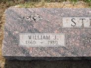 OK, Grove, Olympus Cemetery, Stiver, William J. Headstone (Close Up)